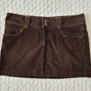 Corduroy mini skirt